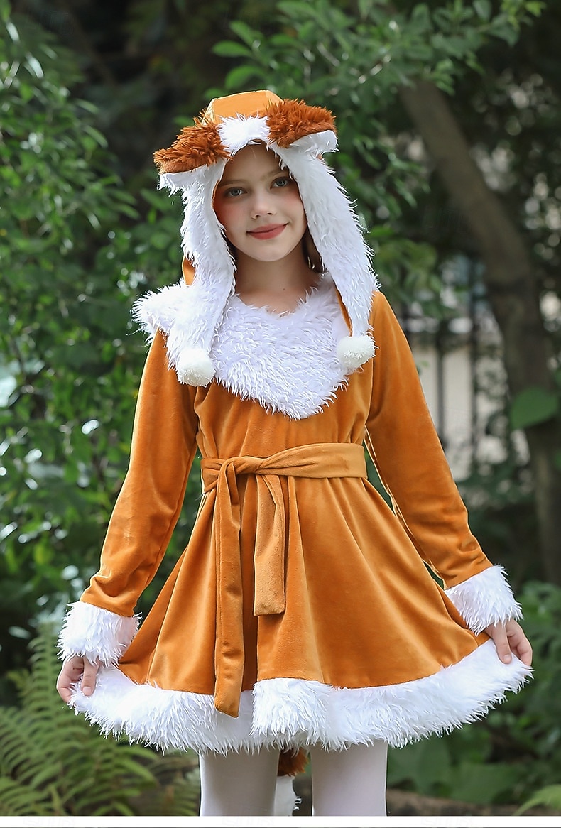Dierenbandkostuum Jurken Fancy kostuum Dieren Vos Cosplay Kostuum Kinderen Voor meisjes Kerstmis Carnaval Boekenweek Feest Prestatie Symfonie van Verhalen Aankleden 2026 - $58.99 –P1