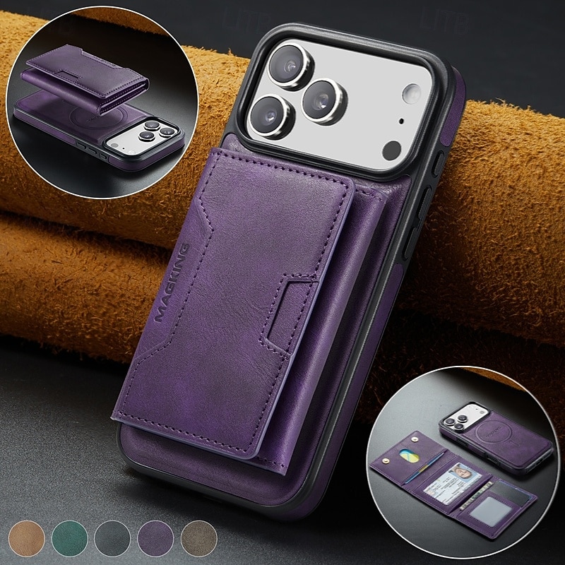 telefono Custodia Per iPhone 17 Pro Max 17 Air 16 15 14 Pro Max Plus 13 Pro Max Custodia Portafoglio con Supporto Resistente agli urti Retrò Pelle PU del 2026 a $24.99 –P10