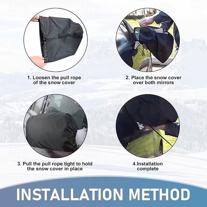 Sada 2 krytů zpětných zrcátek do auta s nastavitelným popruhem, vhodné pro většinu SUV, malé nákladní vozy a osobní automobily, snadná instalace a demontáž, univerzální příslušenství pro nákladní vozy 2026 - $11.49 –P6