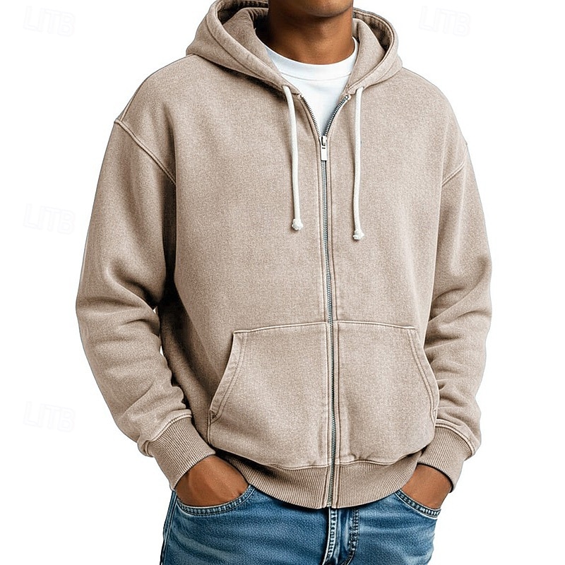 Hombre Sudadera Sudadera con capucha y cremallera completa Azul Piscina Albaricoque Negro Rosa Verde Ejército Con Capucha Plano Cerrar Deporte Casual Diario Ropa de calle Fresco Ropa deportiva Todas 2025 - $27.99 –P5