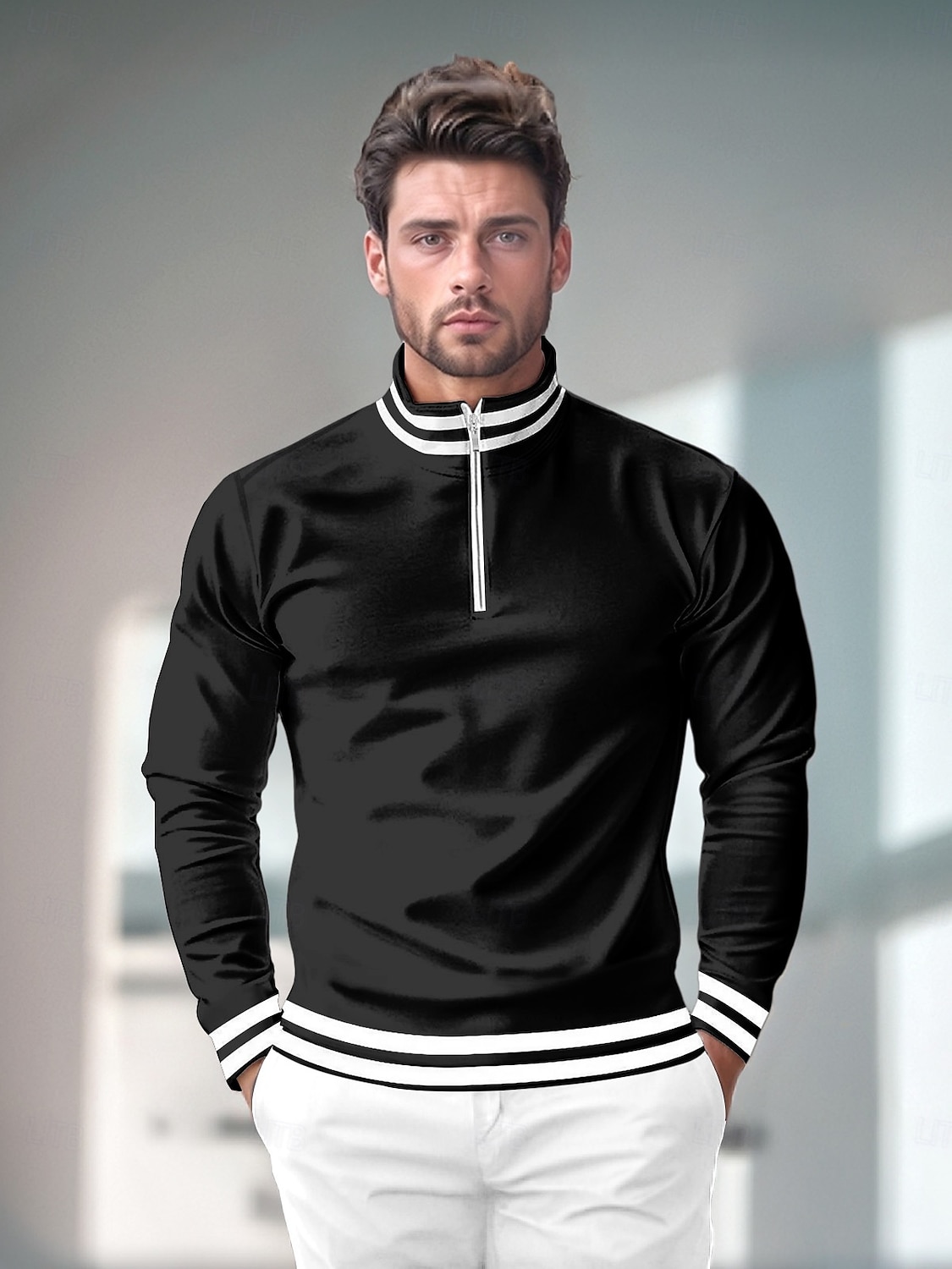 Miesten Poolopaita Musta Pitkähihainen Topit Golfasut Vaatteet Asut Wear Apparel 2026 - $67.99 –P1