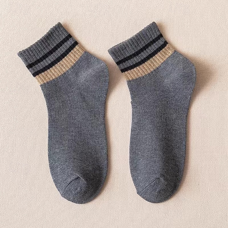 Муж. 7 пар Носки Носки для бега Повседневные носки Синий Черный Цвет Полоски на открытом воздухе Отпуск На каждый день Средней плотности Весна Осень Мода Уличный стиль 2026 - $6.99 –P6