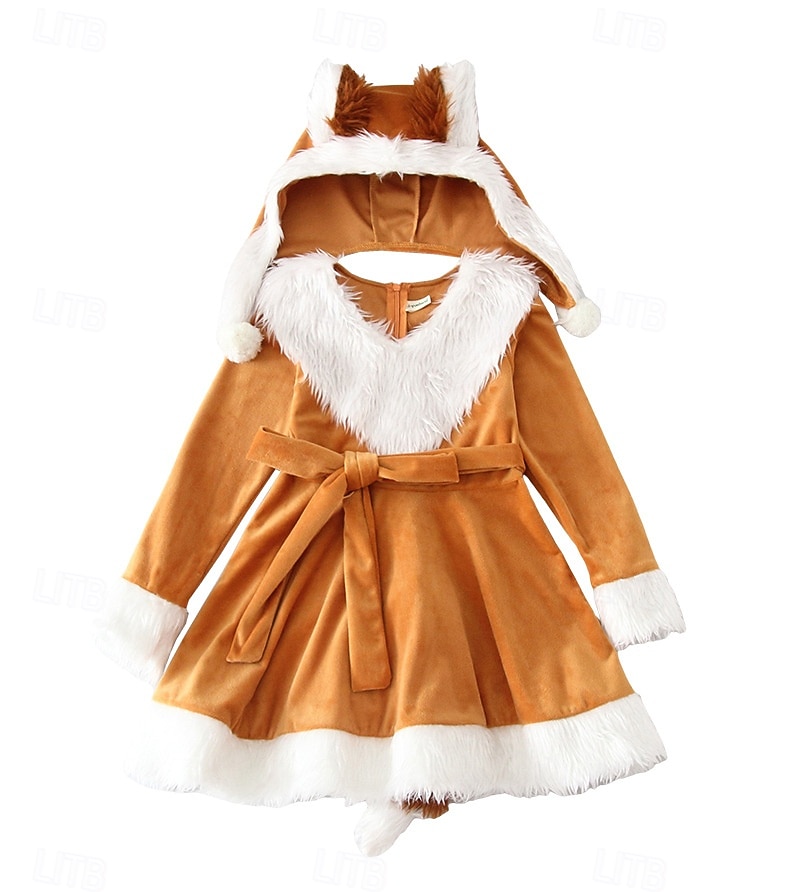 Dierenbandkostuum Jurken Fancy kostuum Dieren Vos Cosplay Kostuum Kinderen Voor meisjes Kerstmis Carnaval Boekenweek Feest Prestatie Symfonie van Verhalen Aankleden 2026 - $58.99 –P3