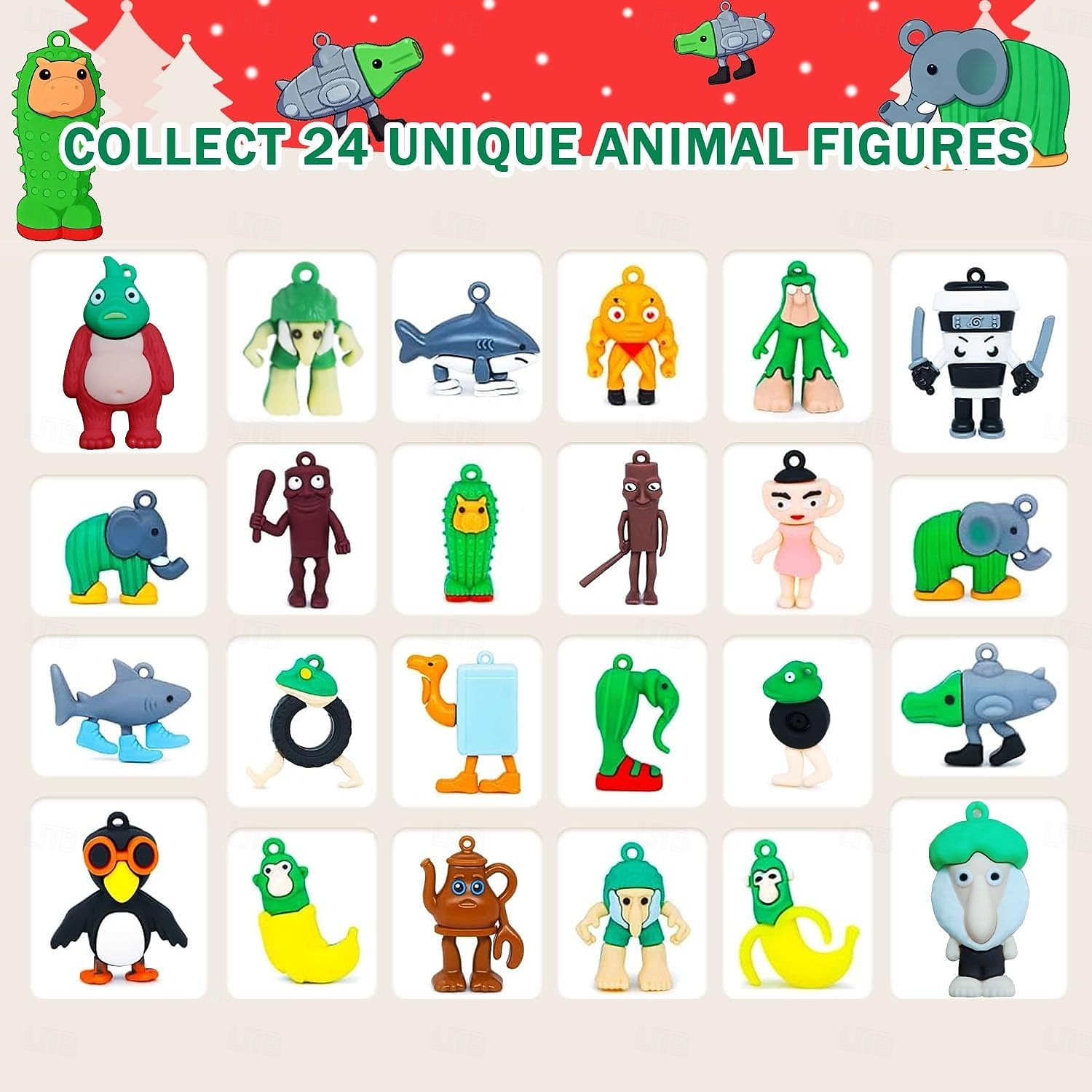 Итальянский рождественский адвент-календарь 2025 года от Brainrot, календарь с обратным отсчётом для фигурок-чулок Tung Tung Tung Sahur, рождественский подарок на Хэллоуин для детей, подростков, девочек и мальчиков 2026 - $31.99 –P2