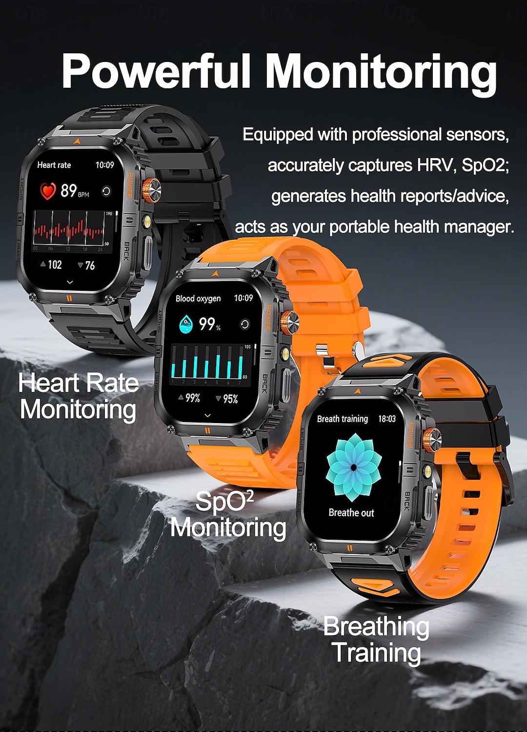 Новые умные часы с аккумулятором 1000 мА·ч, 25-дневным временем работы, мониторингом сна, несколькими функциями напоминания, корпусом из цинкового сплава, ремешком из жидкого силикона! Подходит для 2025 - $36.99 –P12