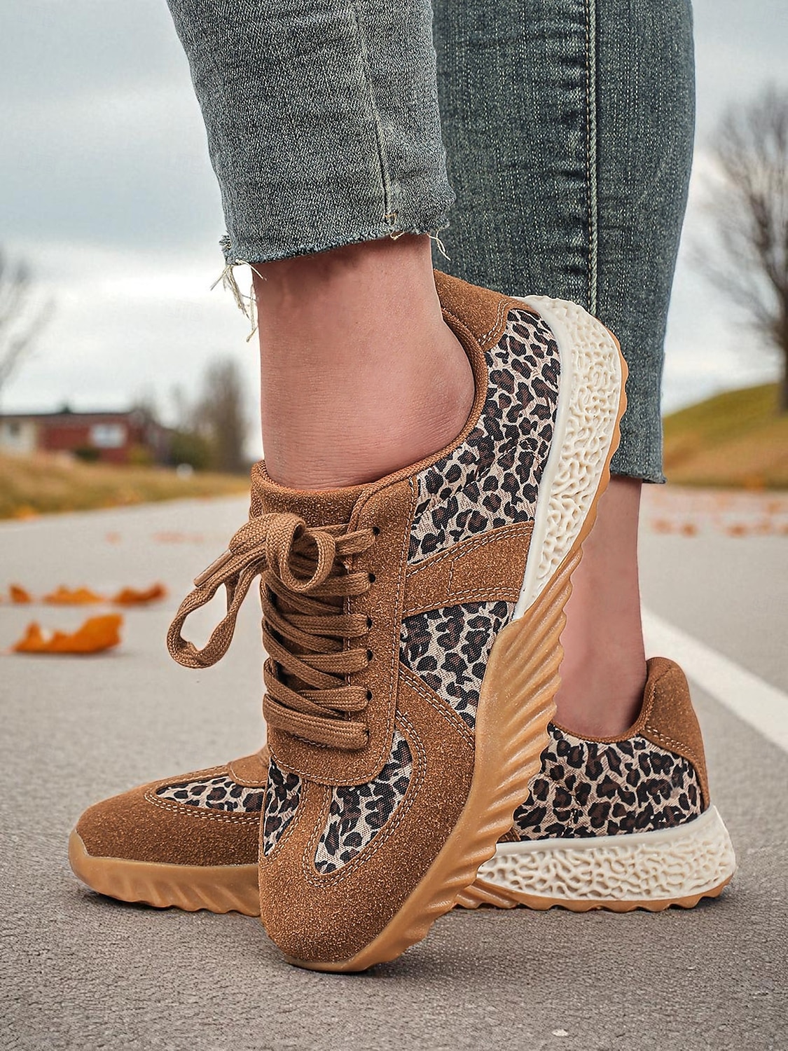 Laufschuhe für Damen mit Leopardenmuster – leichte Sportschuhe zum Spazierengehen, Reisen und für den Alltag. 2026 - $46.99 –P4