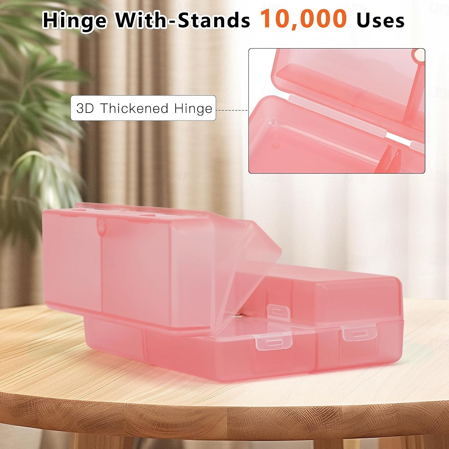 منظم حبوب يومي، 7 حجرات محمولة لتنظيم حبوب السفر، [تصميم قابل للطي] صندوق حبوب لجيب المحفظة لحمل الفيتامينات وزيت كبد سمك القد والمكملات الغذائية والأدوية - أحمر شفاف 2026 - $9.99 –P7