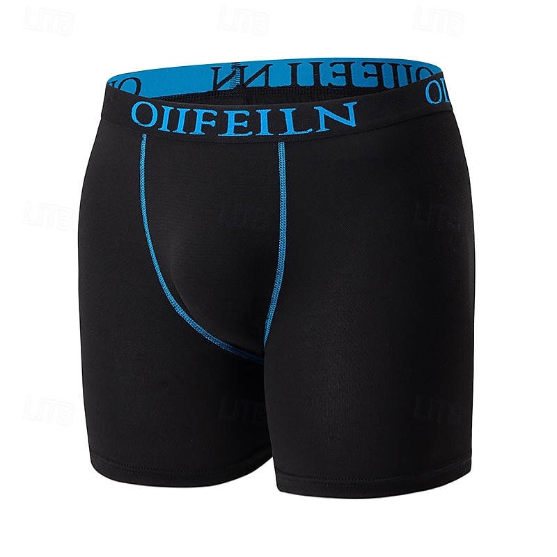 Herr 5st Grundläggande trosor Boxershorts Kalsong Elastisk midja Terylen Mateial som andas Bekväm Färgblock Brev Multifärg 2026 - $17.99 –P8