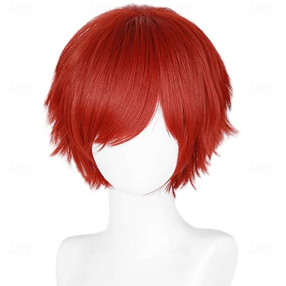 Karnevalová paruka 2026 Blonďatá Růžová Červená Volný Krátký Syntetická festivalová paruka Mardi Gras Průvod Cosplay kostýmy Vlasy pro Dámské 2026 - $21.99 –P8