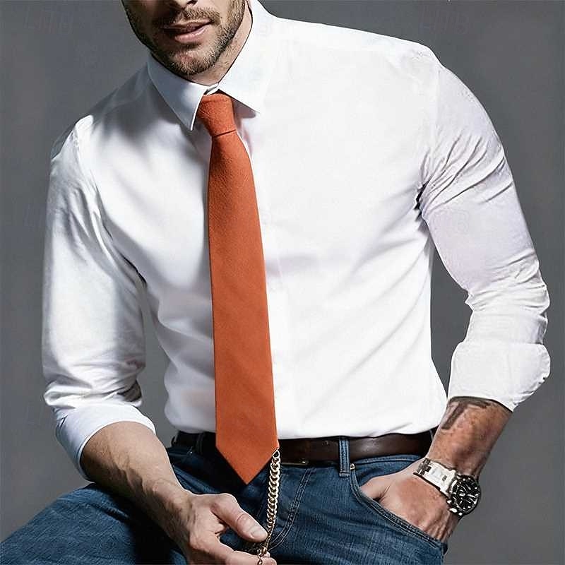 Homens Camisa Social Saia Tecido Casamento Ao ar livre Rosa Claro Preto Branco Verde Claro Manga Longa Aberto para a Lateral Primavera Outono Roupa Puro de 2026 por $24.99 –P2