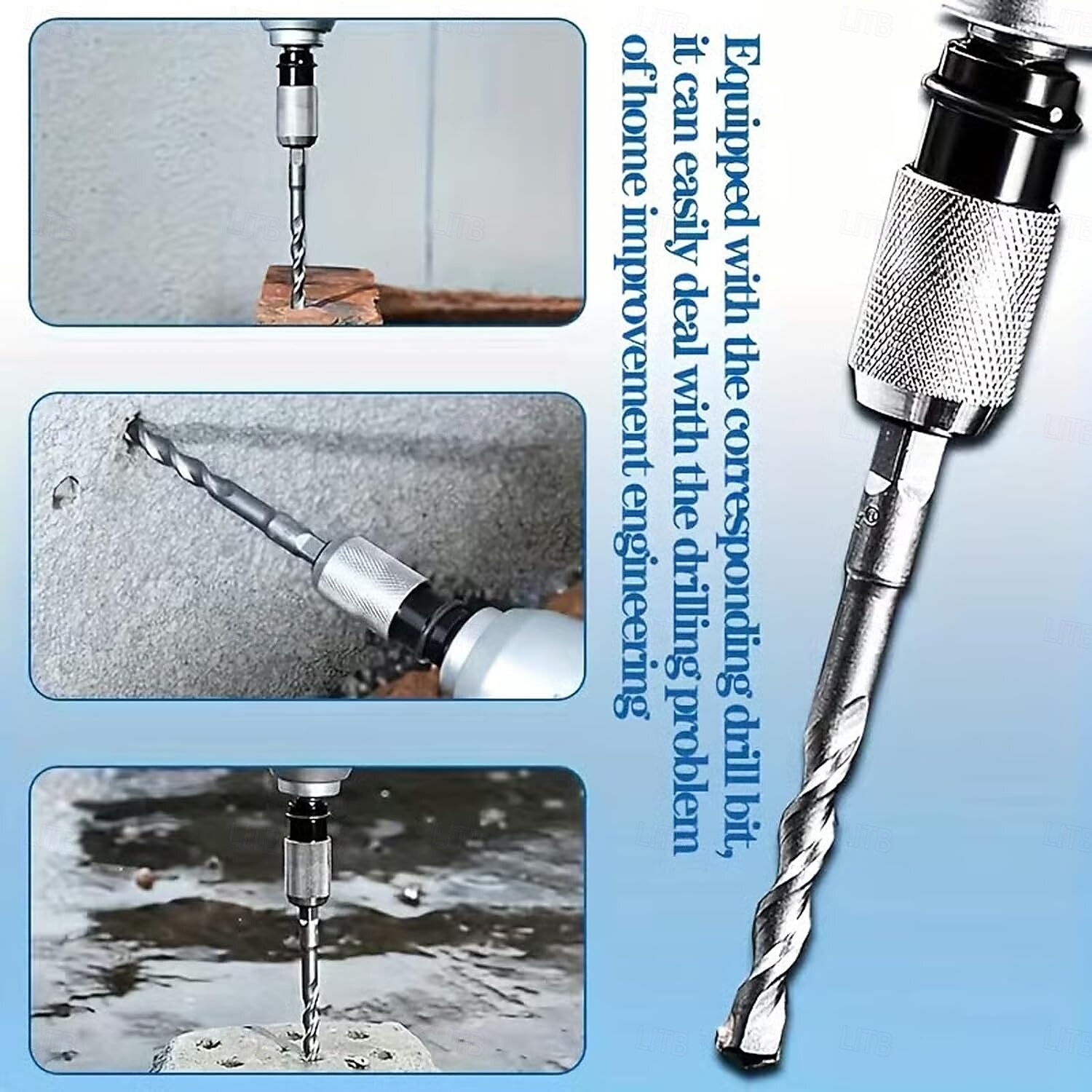 set di utensili adattatori per martello perforatore portatile con 2/3/4 punte per trapano a percussione - testa di conversione per chiave elettrica, anticorrosione &antiruggine, ideale per progetti di del 2026 a $15.99 –P11