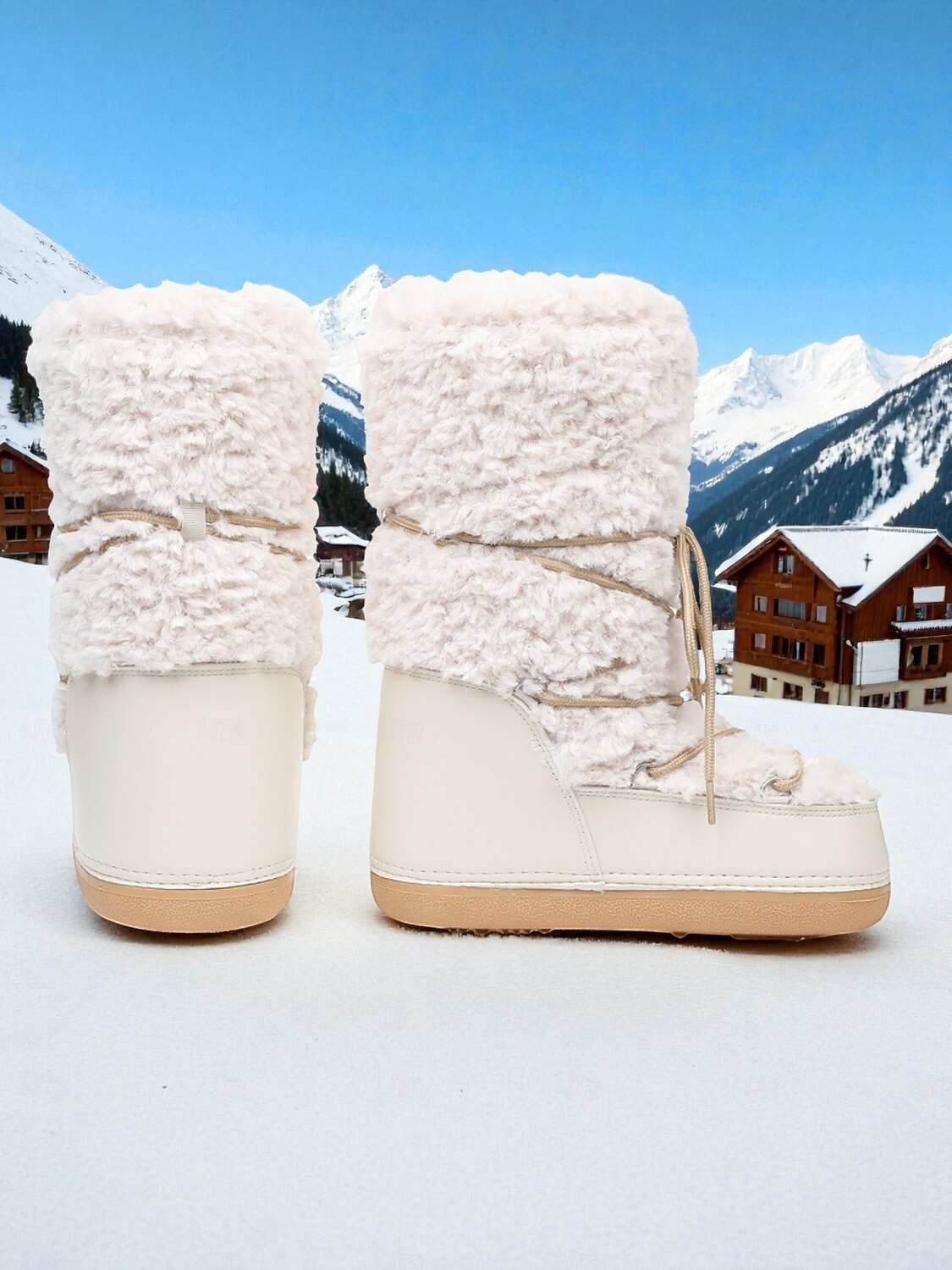 Botas de neve femininas, quentes e antiderrapantes, com acabamento em pele sintética - estilo aconchegante para atividades ao ar livre no inverno. de 2026 por $89.99 –P2
