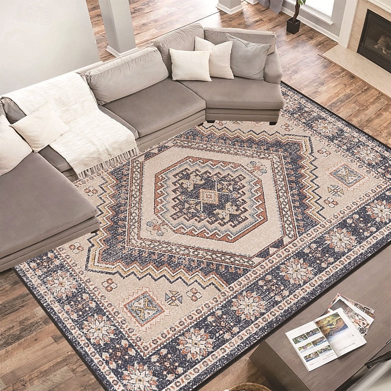 Covor vintage în stil etnic persan, durabil, rezistent la murdărie, pentru canapea și măsuță de cafea, pentru dormitor, noptieră, covoraș, decor pentru casă 2026 - $13.49 –P8