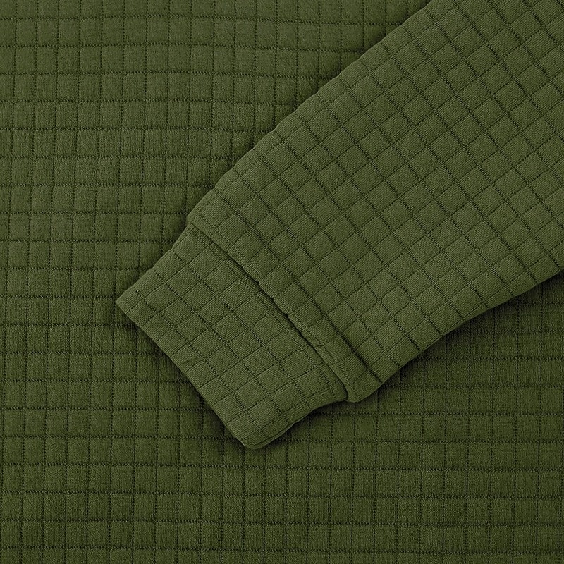 Муж. Вафельный тройник Футболка Футболка с четвертью молнией Длинный рукав Воротник-стойка Осень Зима Весна & осень Сплошной цвет Клетчатый Вязаная одежда Повседневные На каждый день Застегнуться 2026 - $22.99 –P6