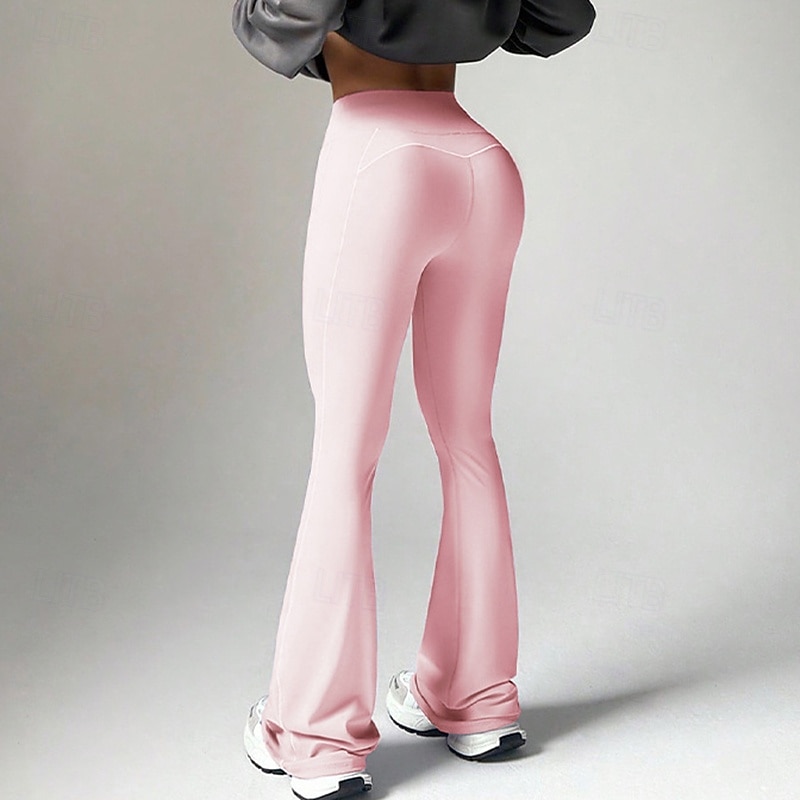 نسائي بنطال ضاغط طماق متوهجة طماق اليوغا بعقب رفع بنطلون رياضي للبطن خصر عالي رياضية رياضات بيلاتس قيعان لون الصلبة زهري رياضات ألبسة رياضية 2026 - $16.49 –P5