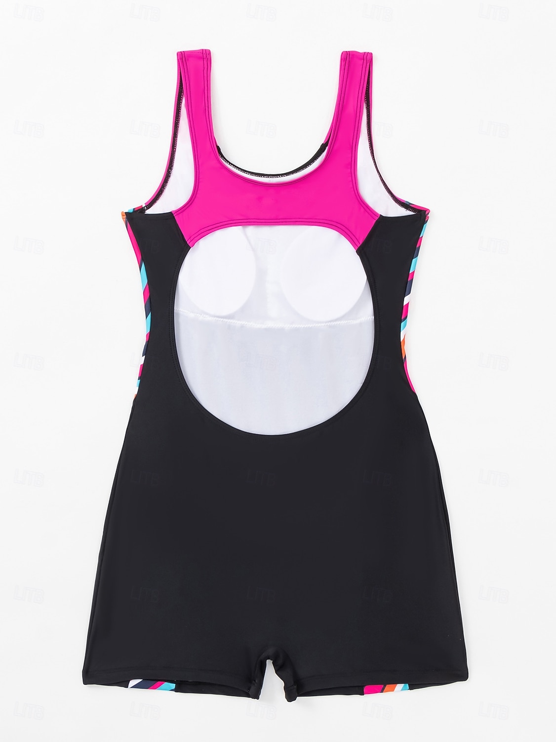 Costume da bagno monopezzo da donna snellente costume da bagno monopezzo con pantaloni colorblock monokini controllo della pancia vita alta slim senza schiena abbigliamento da spiaggia per le vacanze del 2026 a $28.99 –P5