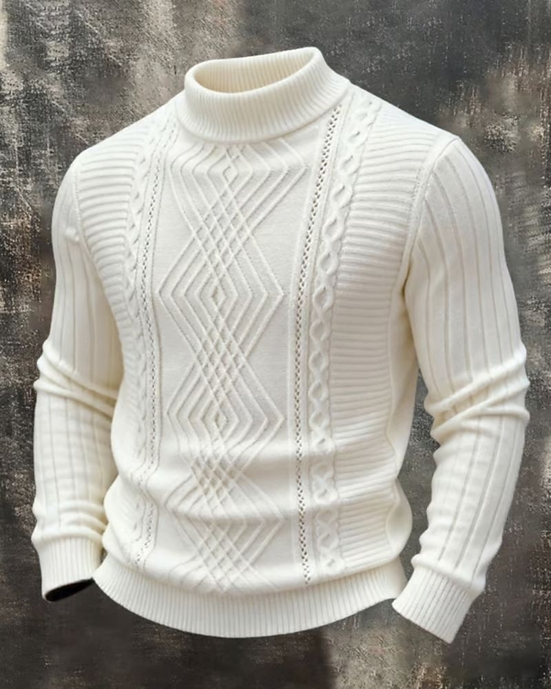 Herren Pullover Strickpullover Gerippt Zopfmuster Stricken Normale Oberteile Gestrickt Einfarbig Stehkragen Mode Streetwear Lässig Alltagskleidung Bekleidung Herbst Winter Blau Schwarz S M L 2026 - $42.99 –P1