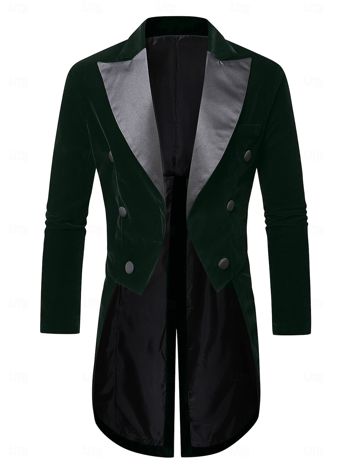 Retro Vintage Punk & Gothic Medieval Tuxedo Tailcoat Long Sleeves Vampire Knight Ritter Fancy Dress Men's Steampunk Halloween Performance LARP Ren Faire Adults' Coat Fall & Winter 2026 - $79.99 –P11