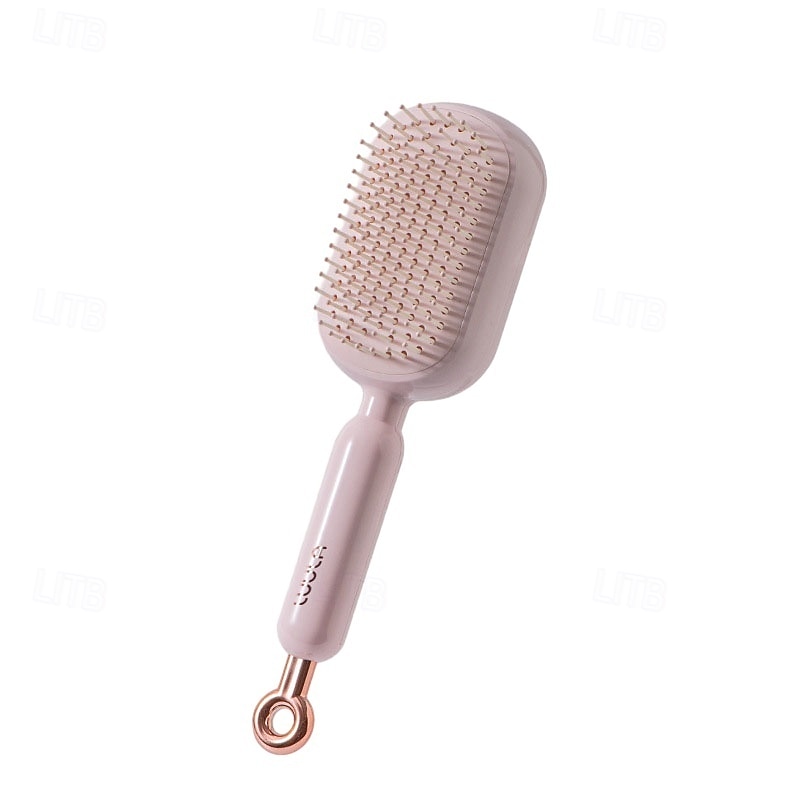 Peine de masaje con cojín retráctil, de diseño portátil para viajes. Cuenta con un anillo de tracción ergonómico, fácil de limpiar y masajeador con cojín de aire, ideal para desenredar cabello grueso 2026 - $16.99 –P12