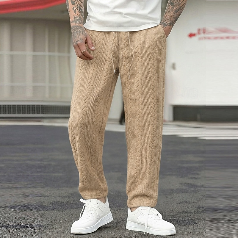 Per uomo Pantaloni da tuta Pantaloni Pantaloni della tuta a gamba dritta Pantaloni della tuta con fondo aperto Jacquard Coulisse Elastico in vita Semplice Traspirante Lunghezza intera Sport del 2026 a $21.99 –P7