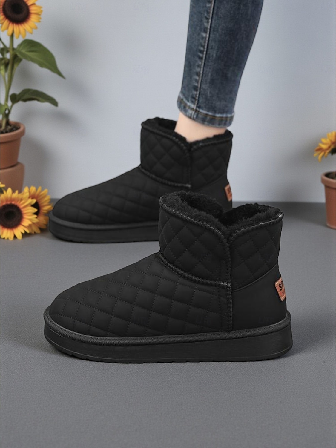 Naisten tikatut vedenpitävät talvikengät turkisvuorilla, lämpimät ja liukumattomat, ihanteelliset lumisille keleille ja ulkoiluun 2026 - $42.99 –P2