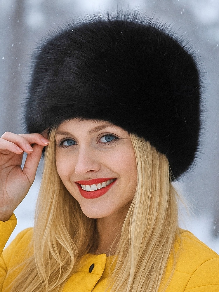Dámská vánoční čepice z umělé kožešiny - měkká a teplá, více barevných variant, perfektní sváteční doplněk na zimu, stylová a útulná pokrývka hlavy na vánoční večírky a venkovní akce 2026 - $14.99 –P2