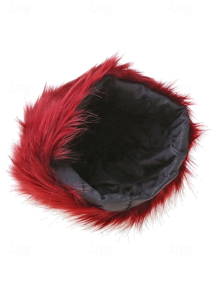 Dámská vánoční čepice z umělé kožešiny - měkká a teplá, více barevných variant, perfektní sváteční doplněk na zimu, stylová a útulná pokrývka hlavy na vánoční večírky a venkovní akce 2026 - $14.99 –P9