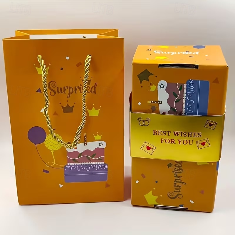 קופסת מתנה קופצת הפתעה קופצת קפיצה לימי הולדת, יום האהבה, חג המולד, חתונות, פסטיבלים, מזומן, פיצוץ, קופסת מעטפה אדומה יוקרתית, קופסת מתנה למסיבה 2026 - $10.99 –P18