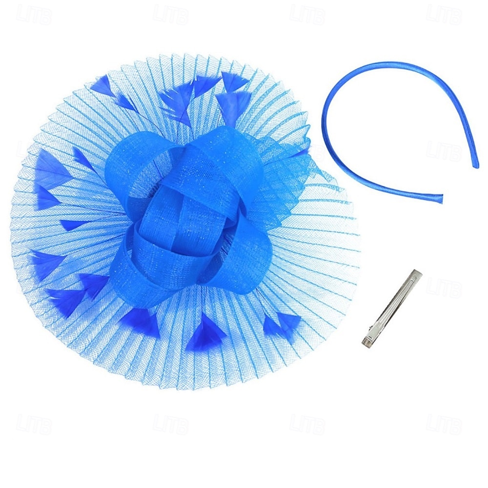 Huvudbonad Tyll Fjädrar Fedorahatt cocktail Bröllop Tebjudning Hästrace Elegant Vintage Med Fjäder Hårbonad Huvudbonader 2026 - $17.49 –P4