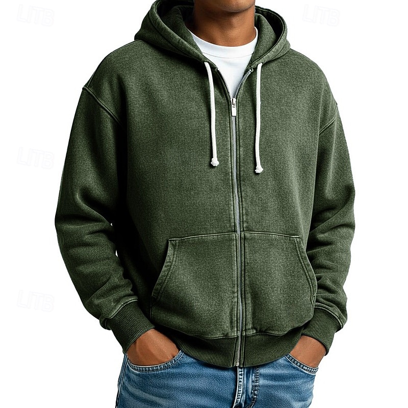 Hombre Sudadera Sudadera con capucha y cremallera completa Azul Piscina Albaricoque Negro Rosa Verde Ejército Con Capucha Plano Cerrar Deporte Casual Diario Ropa de calle Fresco Ropa deportiva Todas 2025 - $27.99 –P4