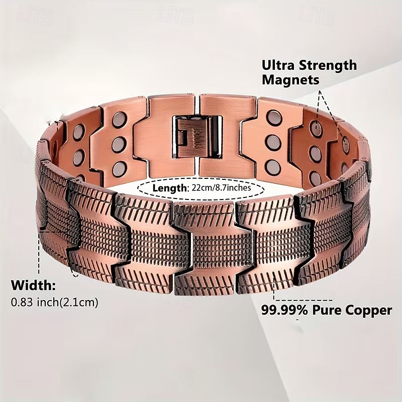 herrmagnetiskt armband - tre rader stark magnet - justerbart magnetiskt pärlarmband, elegant smycke i legering som present till pappa, mamma, jul, födelsedag, flera färger, herrmagnetiskt armband 2026 - $15.99 –P12