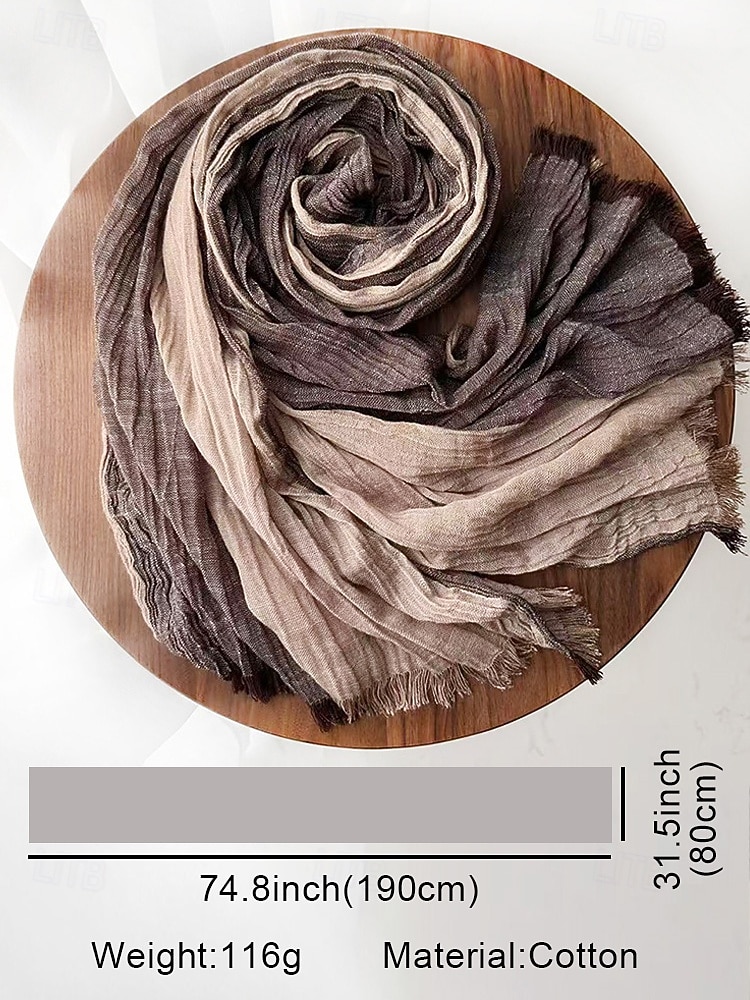 Men's Cotton Linen Scarf – Soft, Lightweight Material, Available in Multiple Colors – Ideal for Casual & Outdoor Wear 2026 - $14.99 –P5