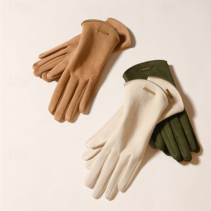 Dámské 1 pár Špičky prstů / Zimní rukavice Aktivní / Šik ven Rukavice - Bez vzoru Tisk 2026 - $11.49 –P1