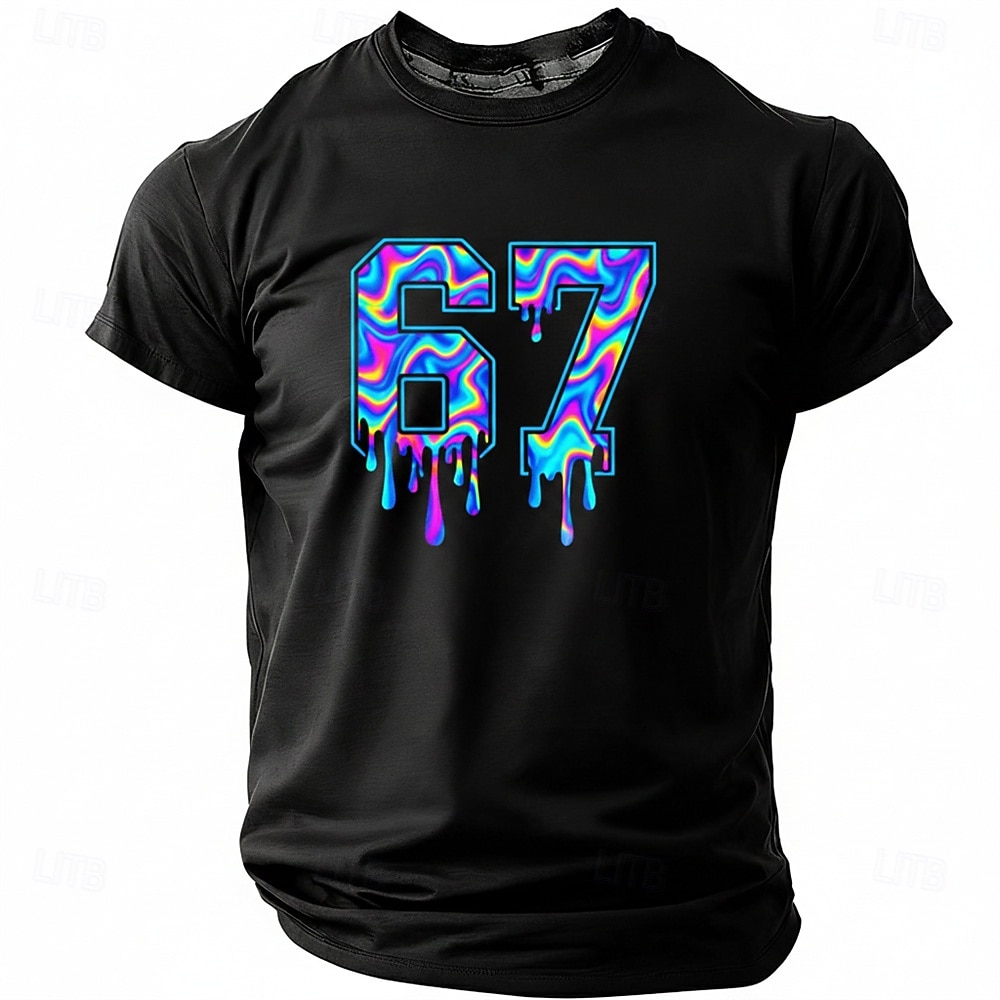 Per uomo Grafico 67 Maglietta Magliette Divertenti Camicia a Maniche Corte Manica Corta maglietta Stampa 3D Girocollo Camicia Moda Designer Essenziale Quotidiano Vacanza Streetwear Blu Nero Rosso del 2026 a $20.99 –P1