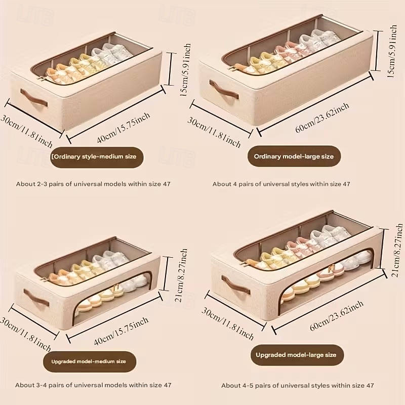 Foldable Window Shoe Cabinet - Stackable Under-Bed Storage Organizer with Clear Front Compartments, Space-Saving Shoe Rack for Closet, Bedroom, Entryway, Sturdy Construction for Sneakers, Heels, Boots 2026 - $10.99 –P11