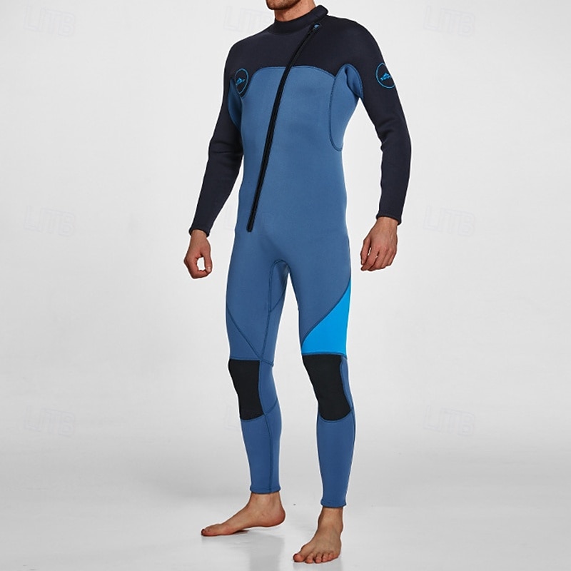 Per uomo 3mm Muta da sub in neoprene Rash Guard completo per il corpo Costume da surf intero Color-blocking Protezione UV Controllo addominale Manica Lunga Mute da immersione Surf Canoa Snorkeling del 2026 a $90.99 –P3