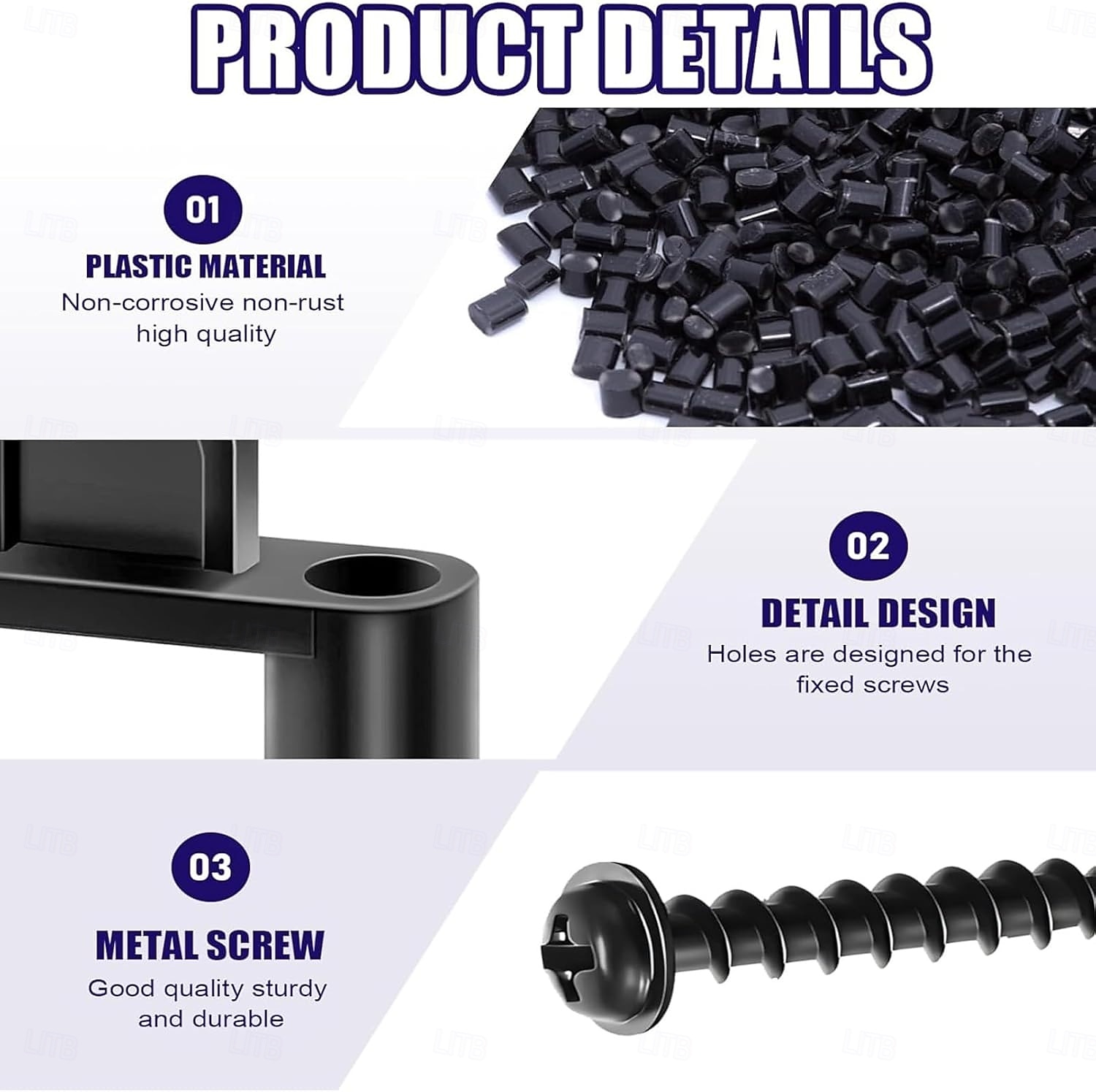 24 Stück 3/8-Zoll-Druckguss-Türglas-Fenstergitterclips mit Schrauben für Sturmtürhalterungen und Fenstergitterbefestigungen, robuste schwarze Beschläge für den privaten und gewerblichen Gebrauch 2026 - $19.99 –P5