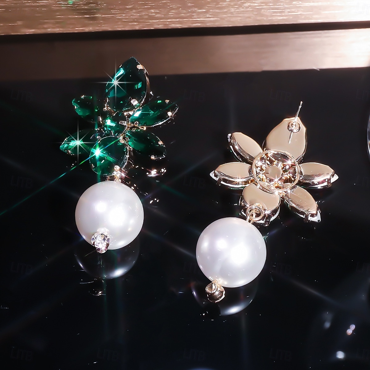 женские серьги-подвески из кристаллов и жемчуга — гламурные эффектные серьги-подвески со стразами для вечеринок, свадеб или вечерних мероприятий 2026 - $14.99 –P8