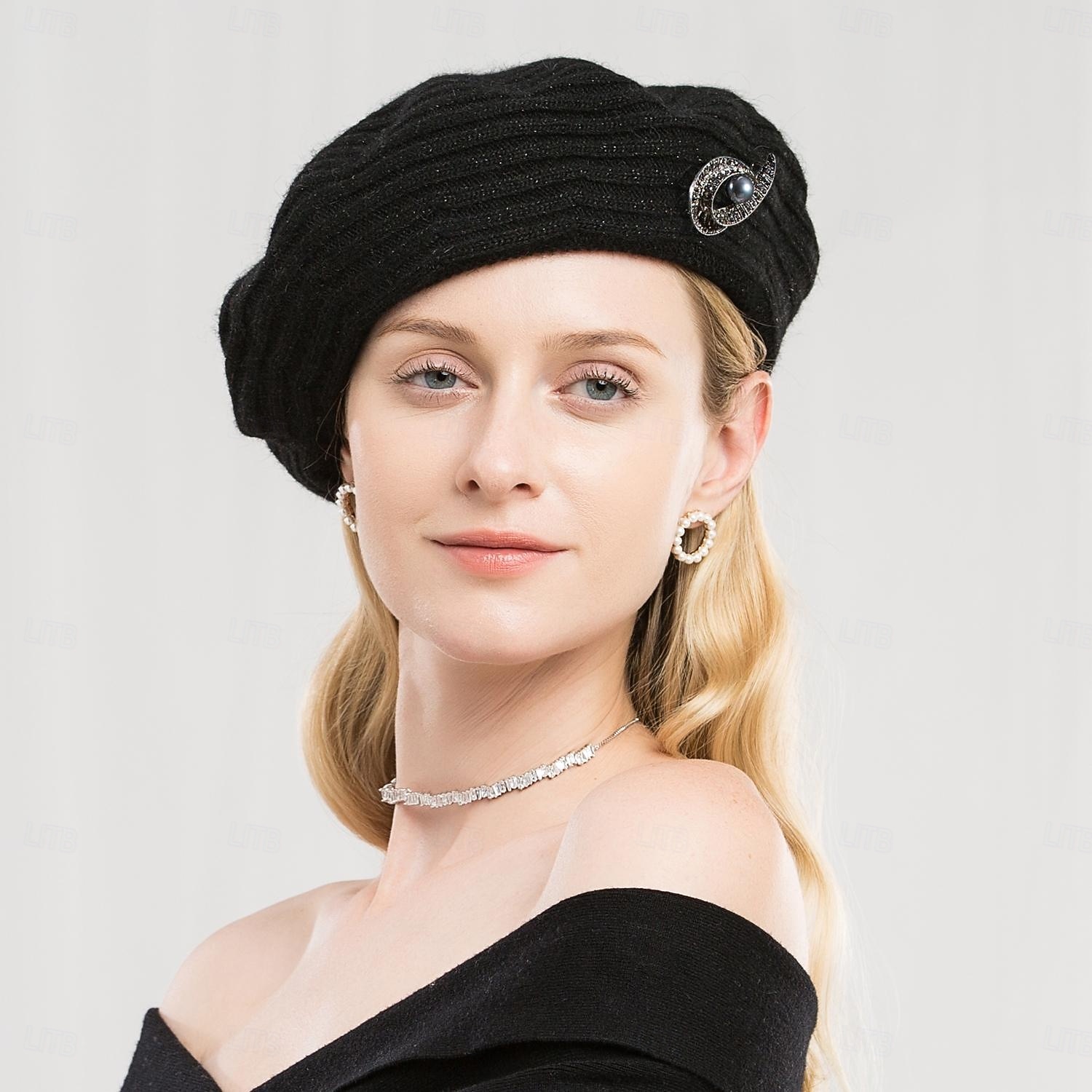 Hats synthetic fibre Beret Hat Floppy Hat Casual Holiday Classical Classic With Crystals Pure Color Headpiece Headwear 2026 - $28.99 –P17