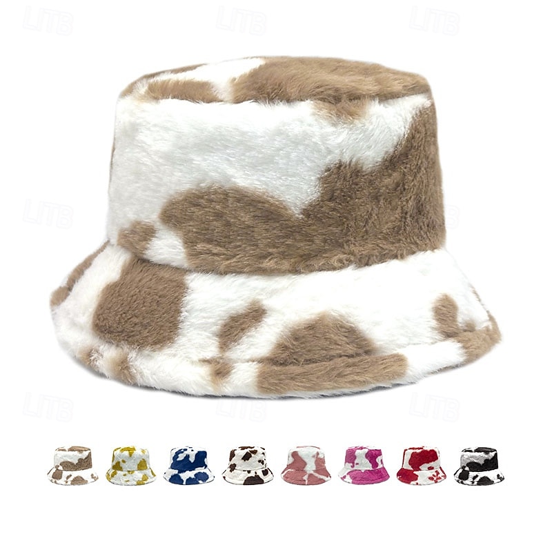 Damen Hut Eimerhut Winddicht Warm Alltagskleidung Wochenende Fleece Farbblock 2026 - $12.99 –P1