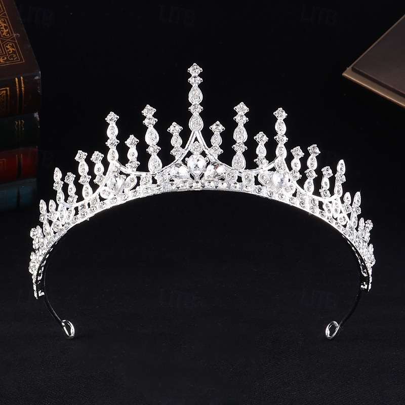 Crown Tiaras Headdress Alloy Wedding Birthday Elegant Cute With Rhinestone Headpiece Headwear 2026 - $11.49 –P2