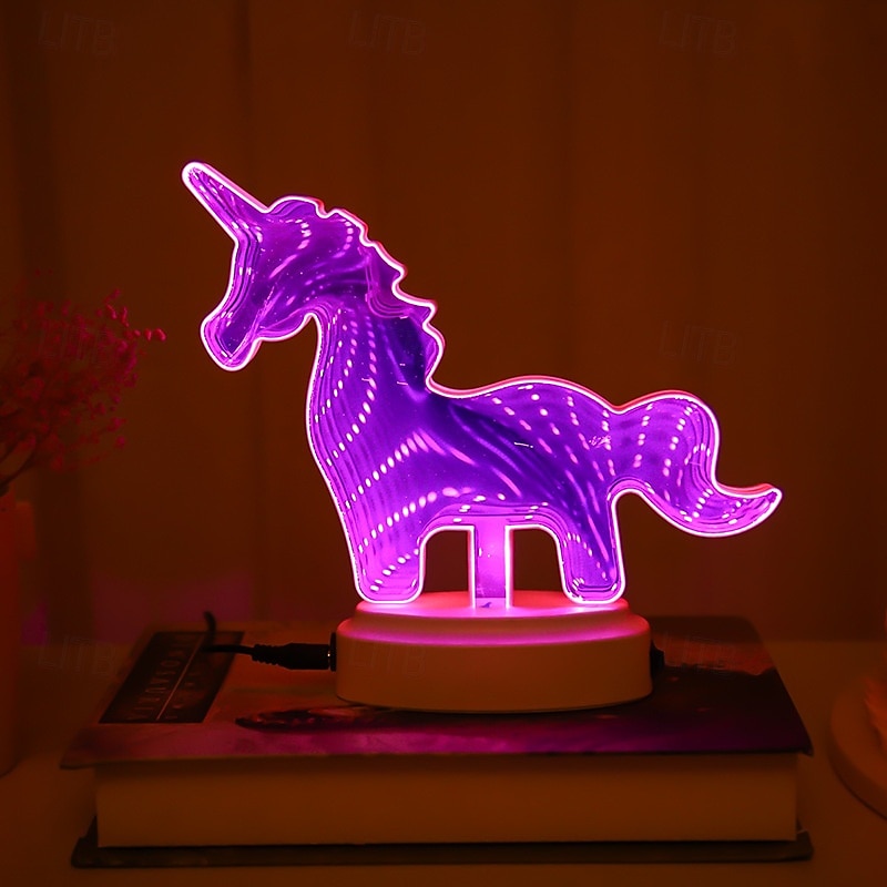 tükör éjszakai fény, alagútfényű tükörfény, végtelen tükör alagútfény, led tükör alagút éjszakai fény hálószobába/buliba/otthoni dekorációhoz 2026 - $16.99 –P7