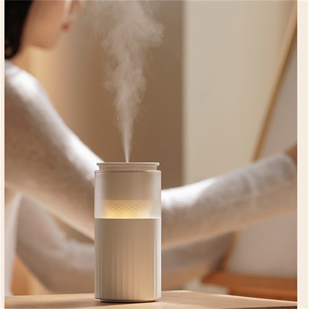 1 ks USB/dobíjecí zvlhčovač vzduchu 250 ml mlhový zvlhčovač teplé bílé noční světlo RGB lampa tichý studený mlhový difuzér 2026 - $32.99 –P1