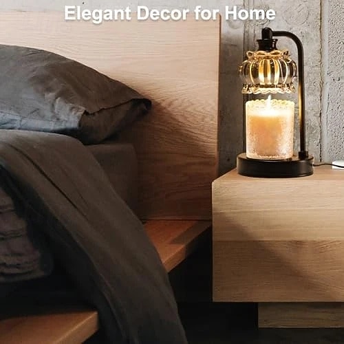 Lampada scaldacandele con timer, lampada scaldacandele dimmerabile, scaldacera per candele con nero del 2026 a $63.99 –P2