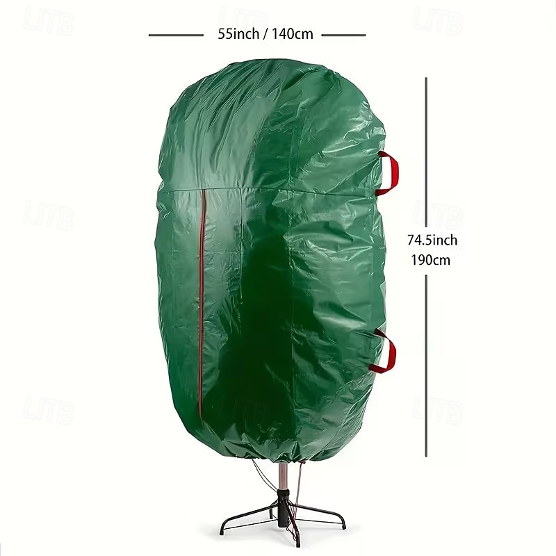 Saco impermeável para guardar árvore de Natal - comporta árvores artificiais de 2,3 metros (7,5 pés), com zíper e alças para facilitar o transporte - perfeito para organizar sua casa durante as festas de 2026 por $31.99 –P3