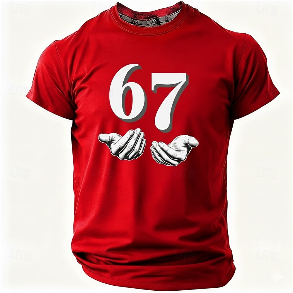 Voor heren Grafisch handen 67 T-shirt Grappige T-shirts Shirt met korte mouwen Korte mouw T-shirt 3D-afdrukken Strakke ronde hals Overhemd Modieus Ontwerper Basic Dagelijks Vakantie Straat blauw 2026 - $20.99 –P2