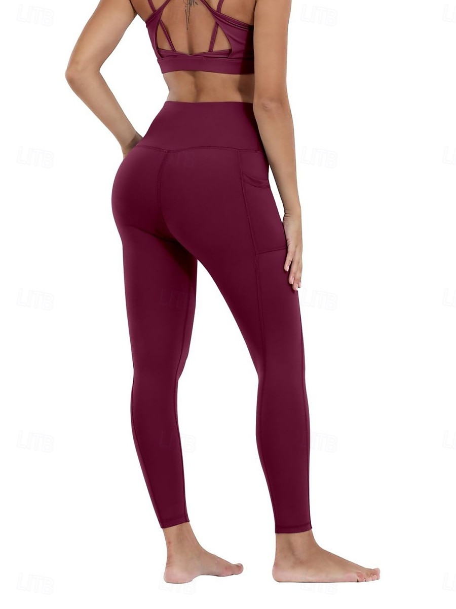 Damen Jogginghose Chinos Leggings Mode Basic Lässig Volle Länge Hohe Taille Einfach Elastischer Bund Bequem Weich Dehnbar Yoga Marineblau Schwarz Wein Grau Frühling Herbst Schmale Passform 2026 - $14.99 –P5