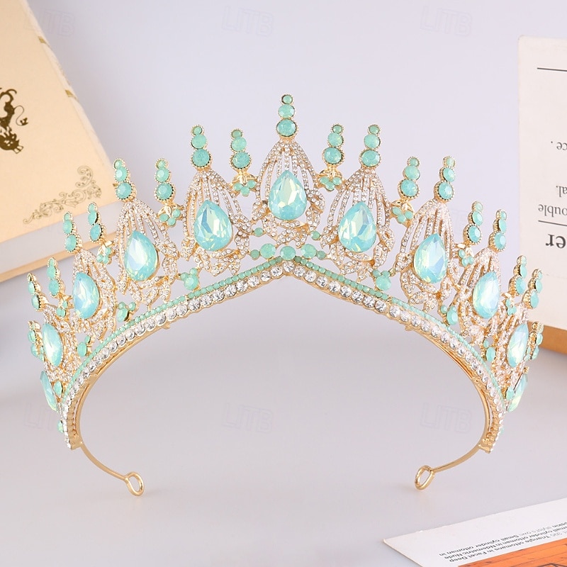 Crown Tiaras Headdress Alloy Wedding Birthday Vintage Cute With Rhinestone Headpiece Headwear 2026 - $28.99 –P8