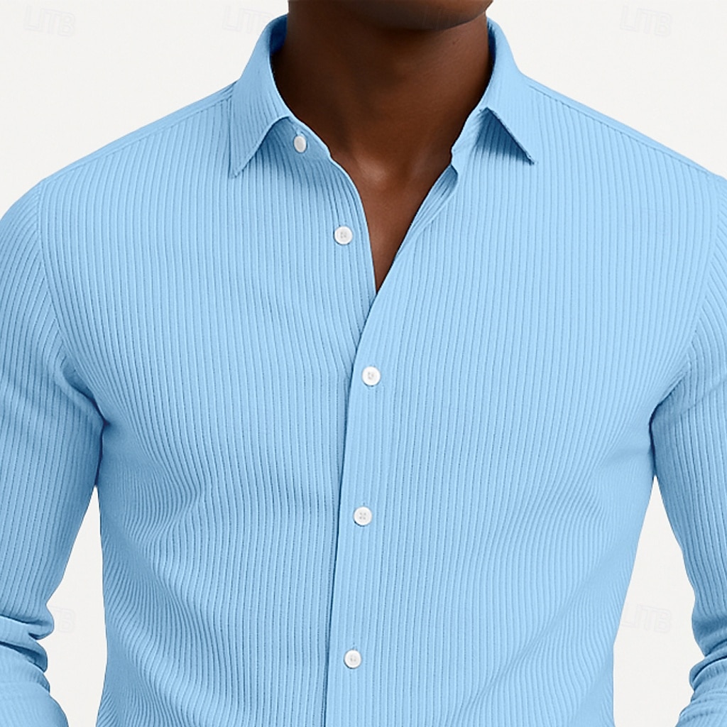 Homme Chemise Chemise en velours côtelé Chemise Boutonnée bleu marine manche longue Uni Col Rabattu Occasionnel Quotidien Boutonné Vêtement Tenue Coton Mode Streetwear Classique Occasionnel de 2026 ? $25.99 –P2