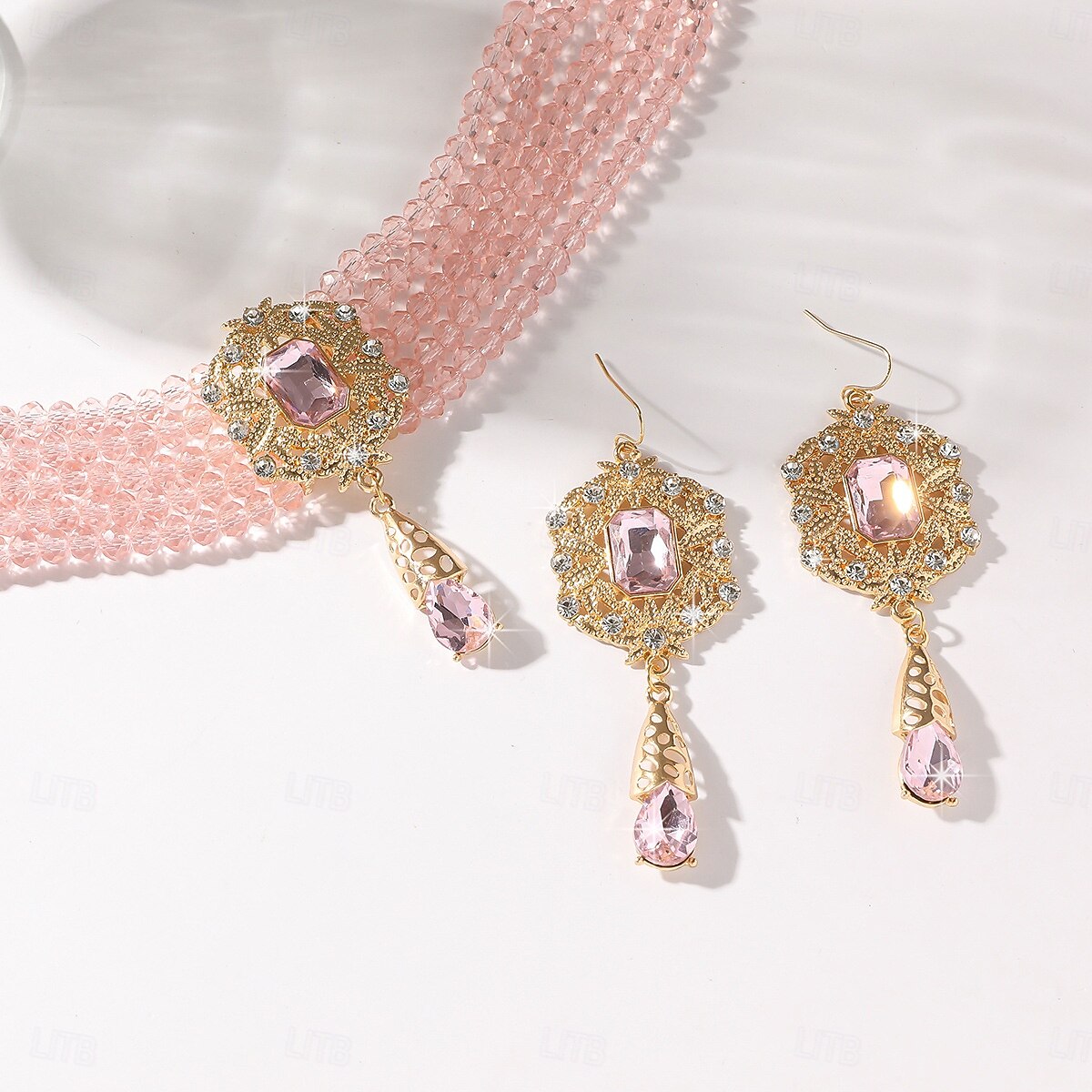 Women's Champagne Gold Beaded Choker Set for Wedding or Evening Party 2026 - $19.99 –P3